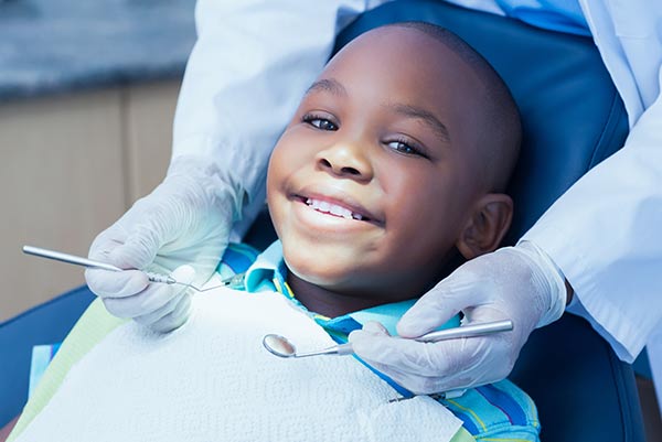 Young child in dentist chair